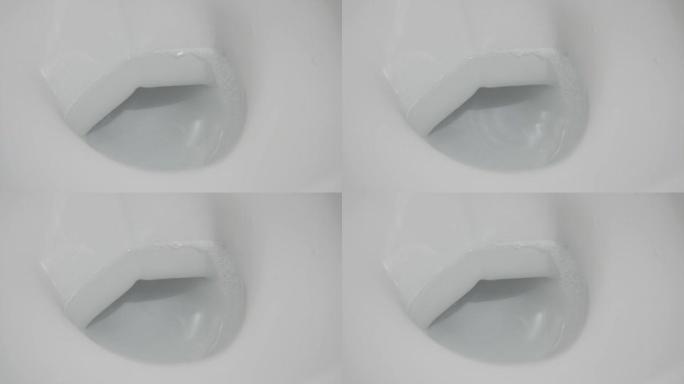 马桶清新剂慢动作镜头中的泡沫泡沫