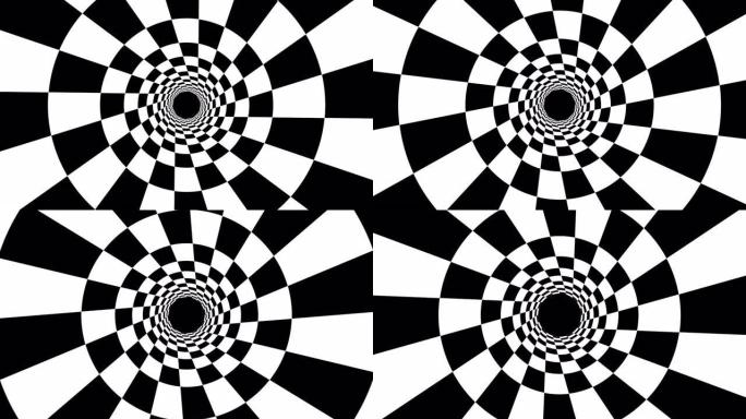 黑白条纹。计算机生成的抽象背景，3D渲染