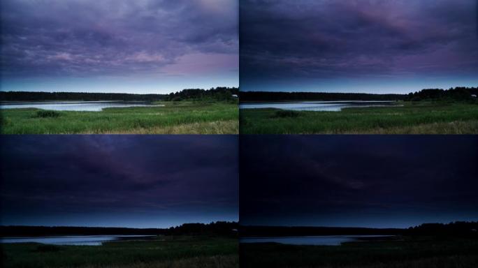 波兰马苏里亚的基尔维克湖。时间流逝