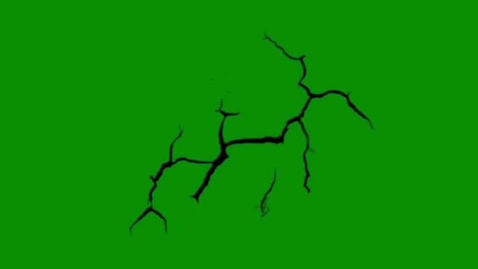 墙壁绿色屏幕运动图形上的裂缝