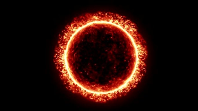 太阳或太阳大气火焰圆圈火焰圆环