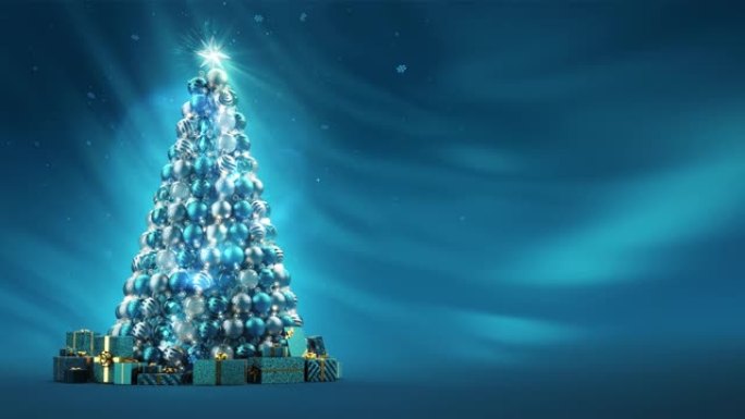 圣诞树。蒂芙尼蓝。无缝回路