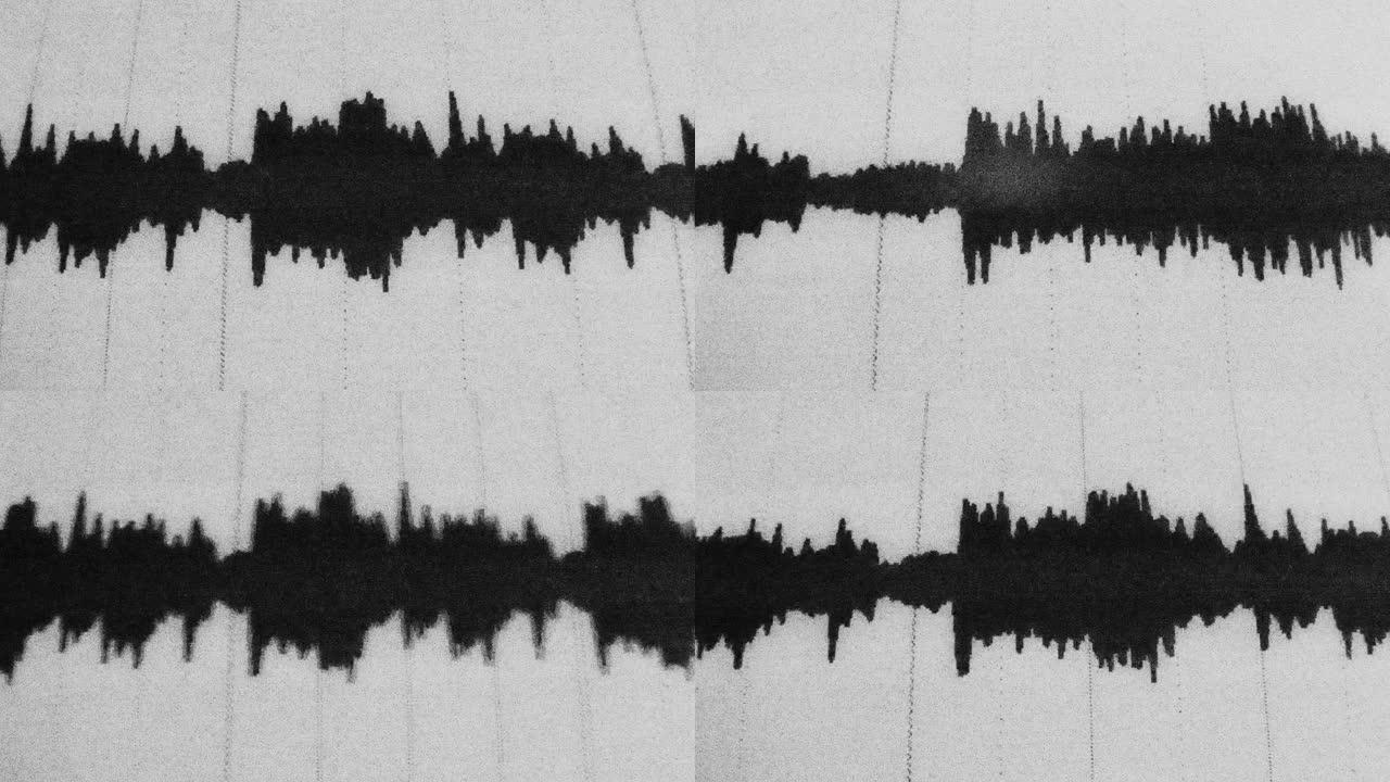 声音设计视觉效果。动态波形形状。