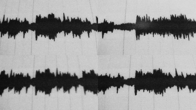 声音设计视觉效果。动态波形形状。