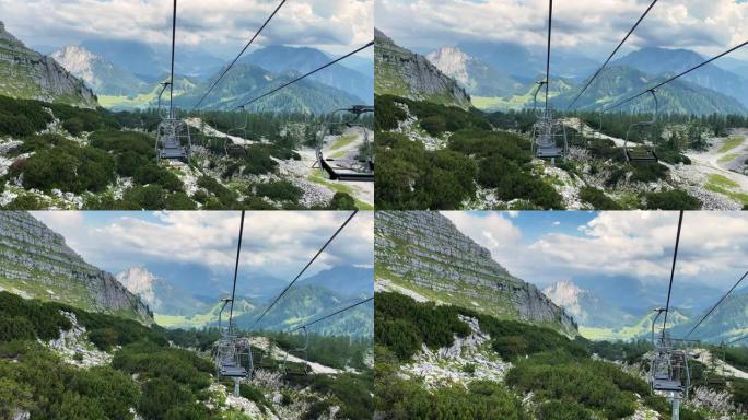 欧洲阿尔卑斯山的升降椅
