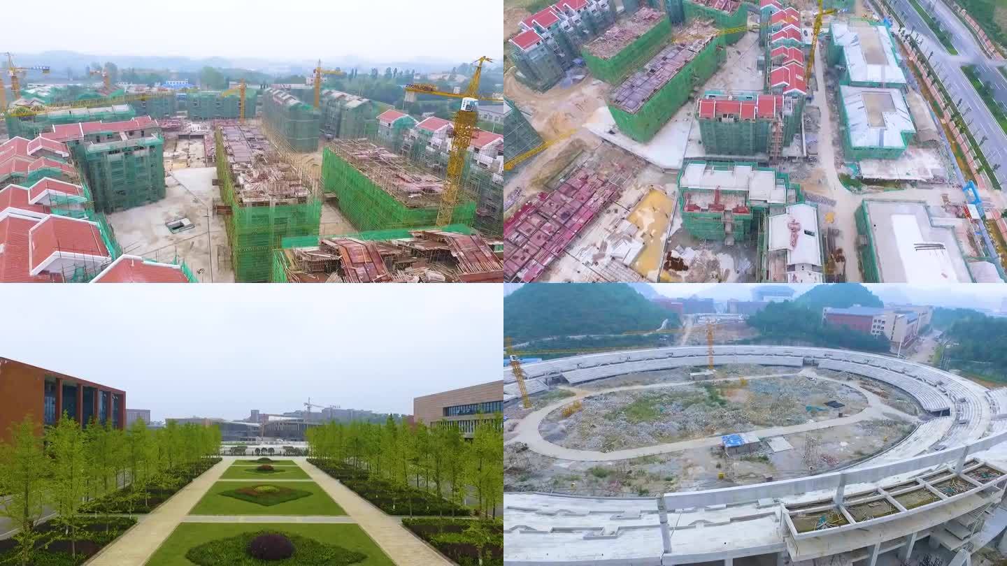 人们走在建筑物前的街道上 建筑工地鸟瞰图 正在建设中的建筑物的图片