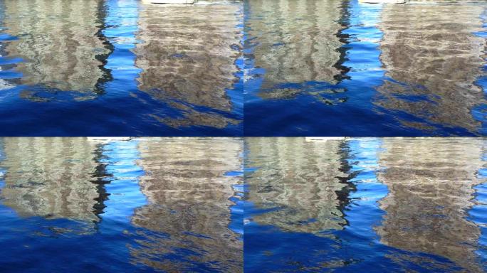 隅田川/船水中的波纹反射