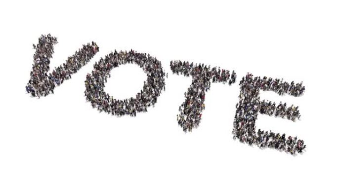 人群形成文字拼写投票