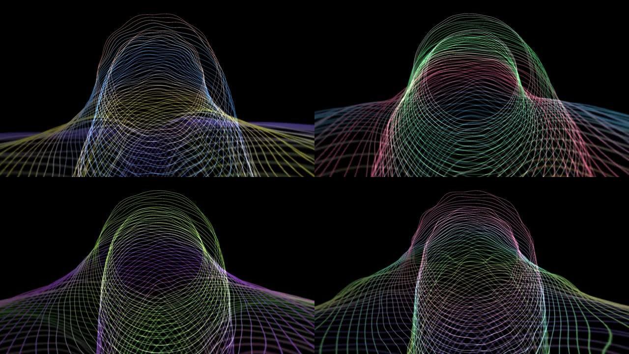 抽象运动流体。视觉幻觉，移动的波浪