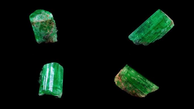 粗糙的哥伦比亚祖母绿生宝石天然水晶