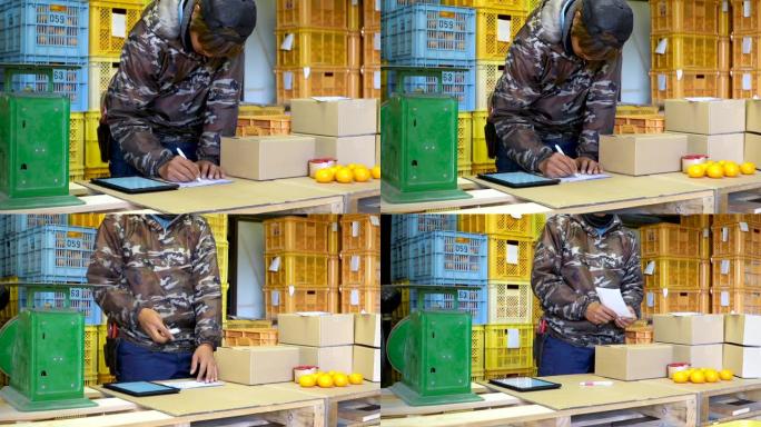 一家小型企业农场老板包装橙子，准备直接运送给客户