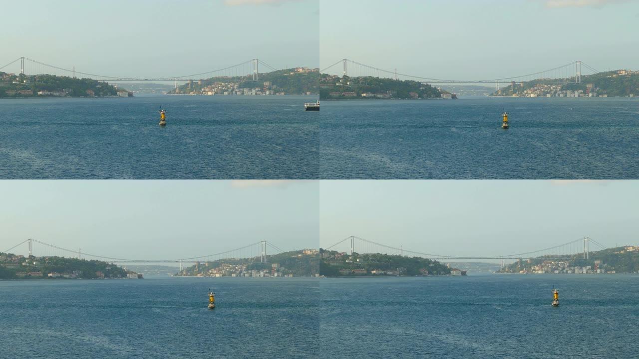 博斯普鲁斯海峡伊斯坦布尔著名景点的美丽景观