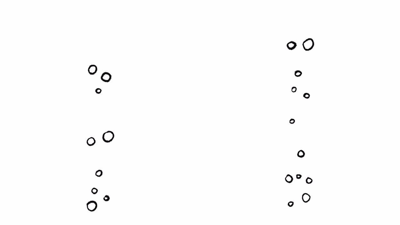 手绘气泡动画与阿尔法通道，运动图形。