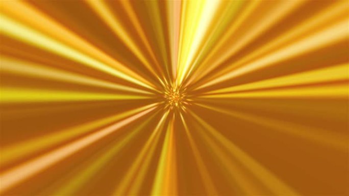 计算机从许多金色光线和粒子生成的抽象背景，3D渲染