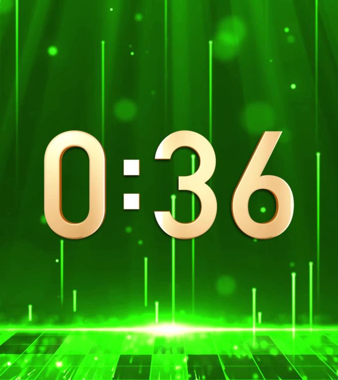 高端绿色90秒钟液晶正数顺数计时竖屏