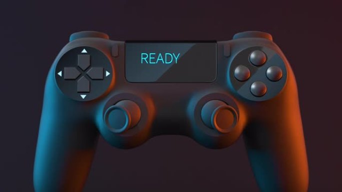 屏幕上带有 “READY GO” 的游戏垫，3d渲染。