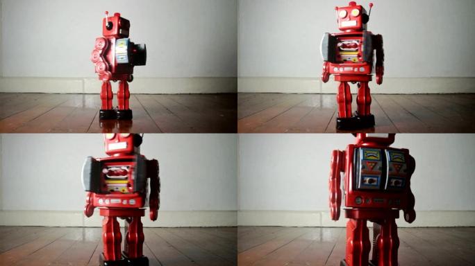 复古红色机器人攻击