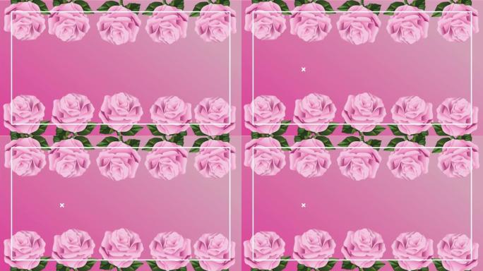 玫瑰花框架乳腺癌动画