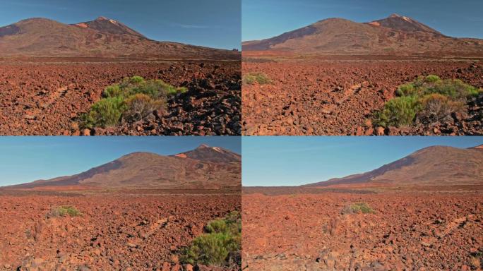 加那利群岛泰德火山。火山景观。背景中的红石岩石和山顶。它可以用来说明火星上的生命，将宇航员降落在另一