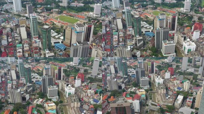 吉隆坡白天飞行著名宫殿独立广场空中全景4k马来西亚