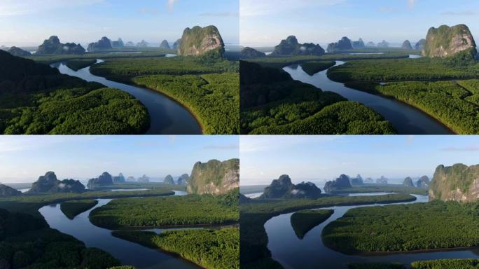 尼罗河美丽的鸟瞰图