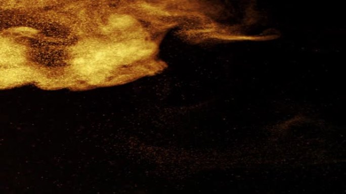黄金粒子烟雾循环动画