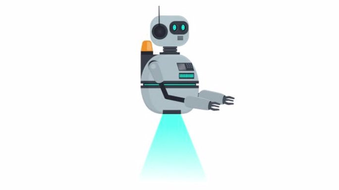 机器人安卓。系统机器人的动画。卡通