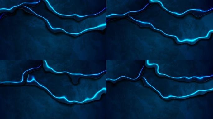 蓝色氖激光波垃圾抽象运动背景