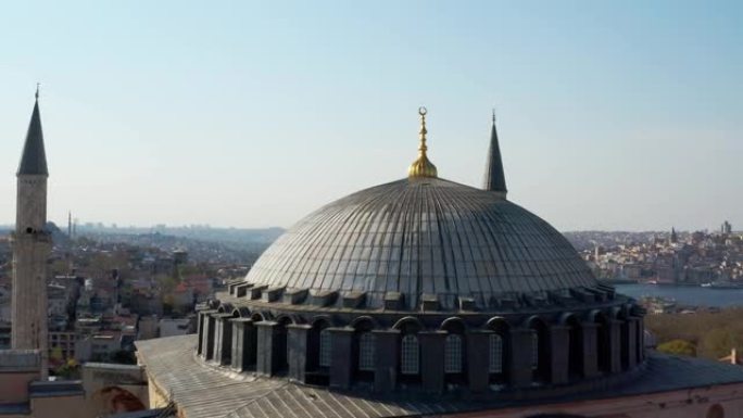 伊斯坦布尔市海和圣索菲亚大教堂检疫鸟瞰图3