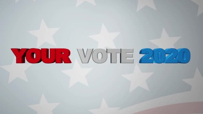 “你的投票2020”3D图形