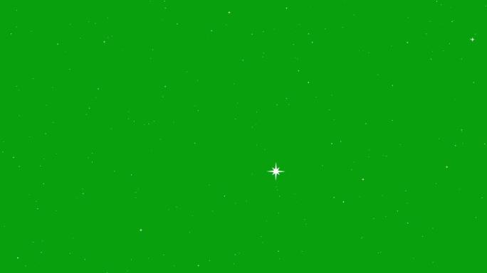 星星穿越太空绿屏运动图形