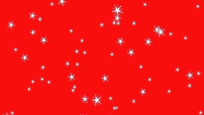 多颗星星落在红色背景下