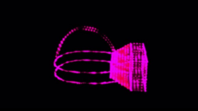 VR眼镜虚拟现实头盔耳机。线框低聚网状网络空间网格科学与技术