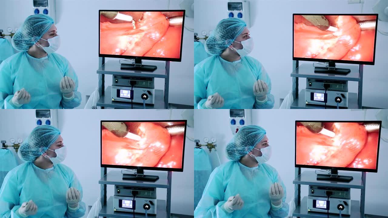 人的腹腔腹腔镜手术。