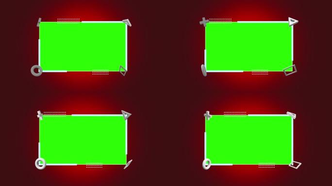 4k抽象3D几何形状框架可循环