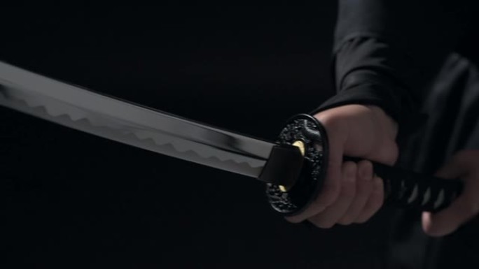 日本剑商人武术刀刀柄武力炫耀