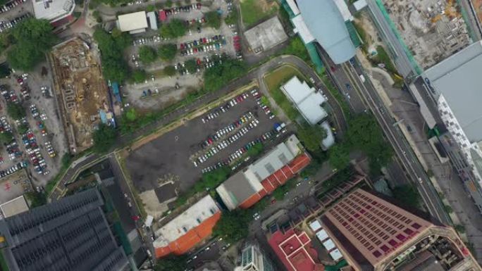 吉隆坡城市交通街道河畔湾空中俯拍全景4k马来西亚日间飞行