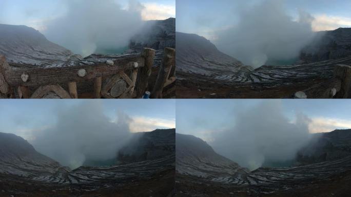 热气腾腾的活火山Bromo的视频