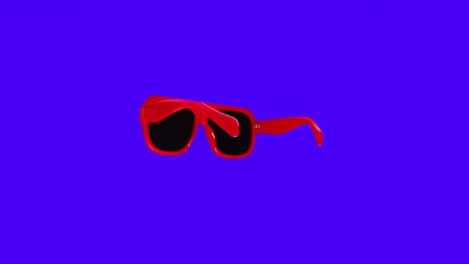 最小运动gif设计。时尚红色太阳镜