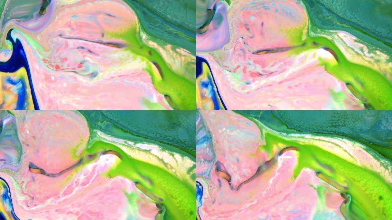 墨水抽象附庸风雅图案颜色油漆液体概念纹理