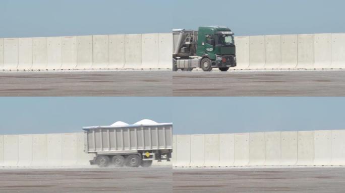 运输工业用砂的大卡车