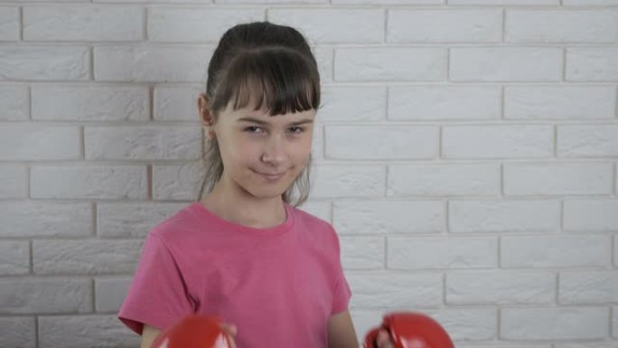拳击儿童运动员。