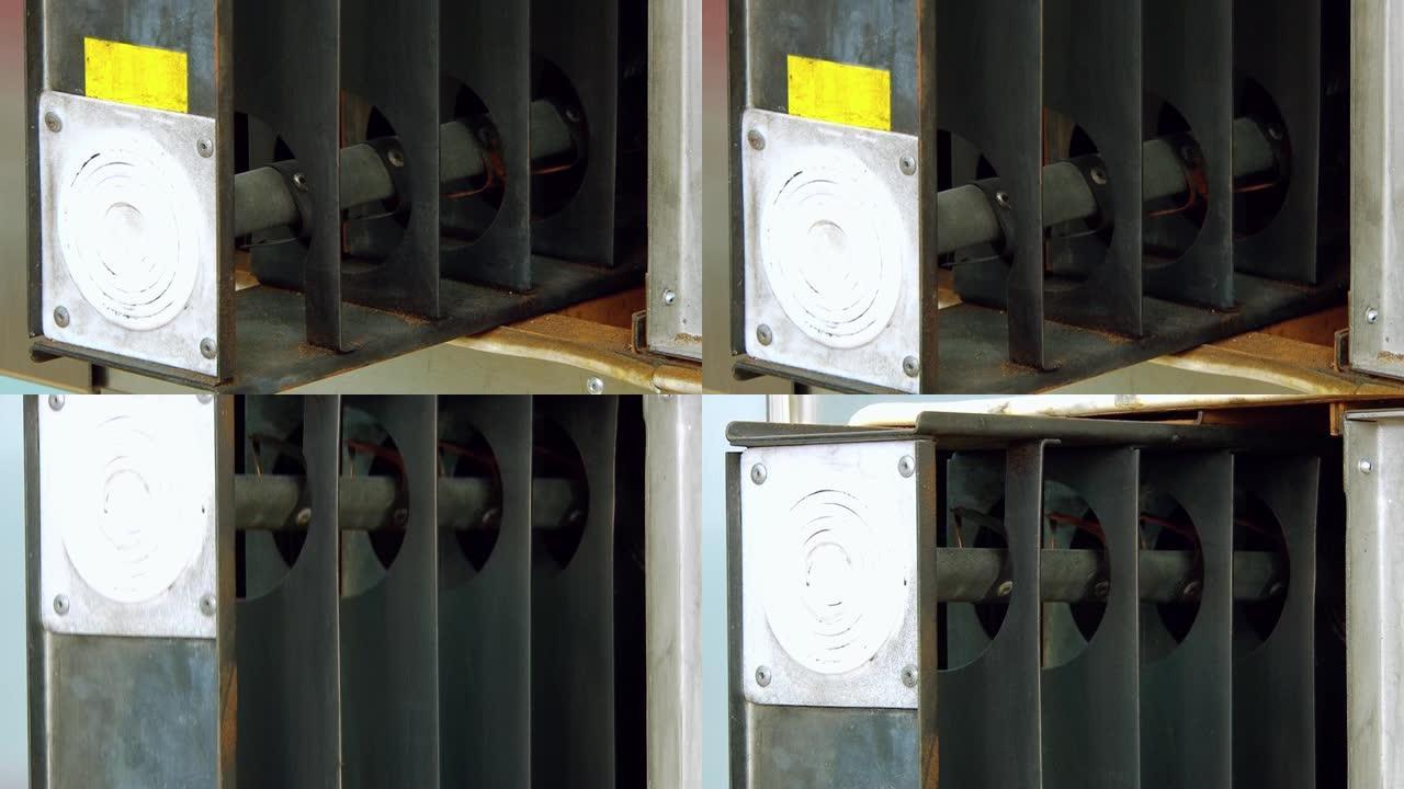 静电除尘器盒在高电压下净化空气颗粒。