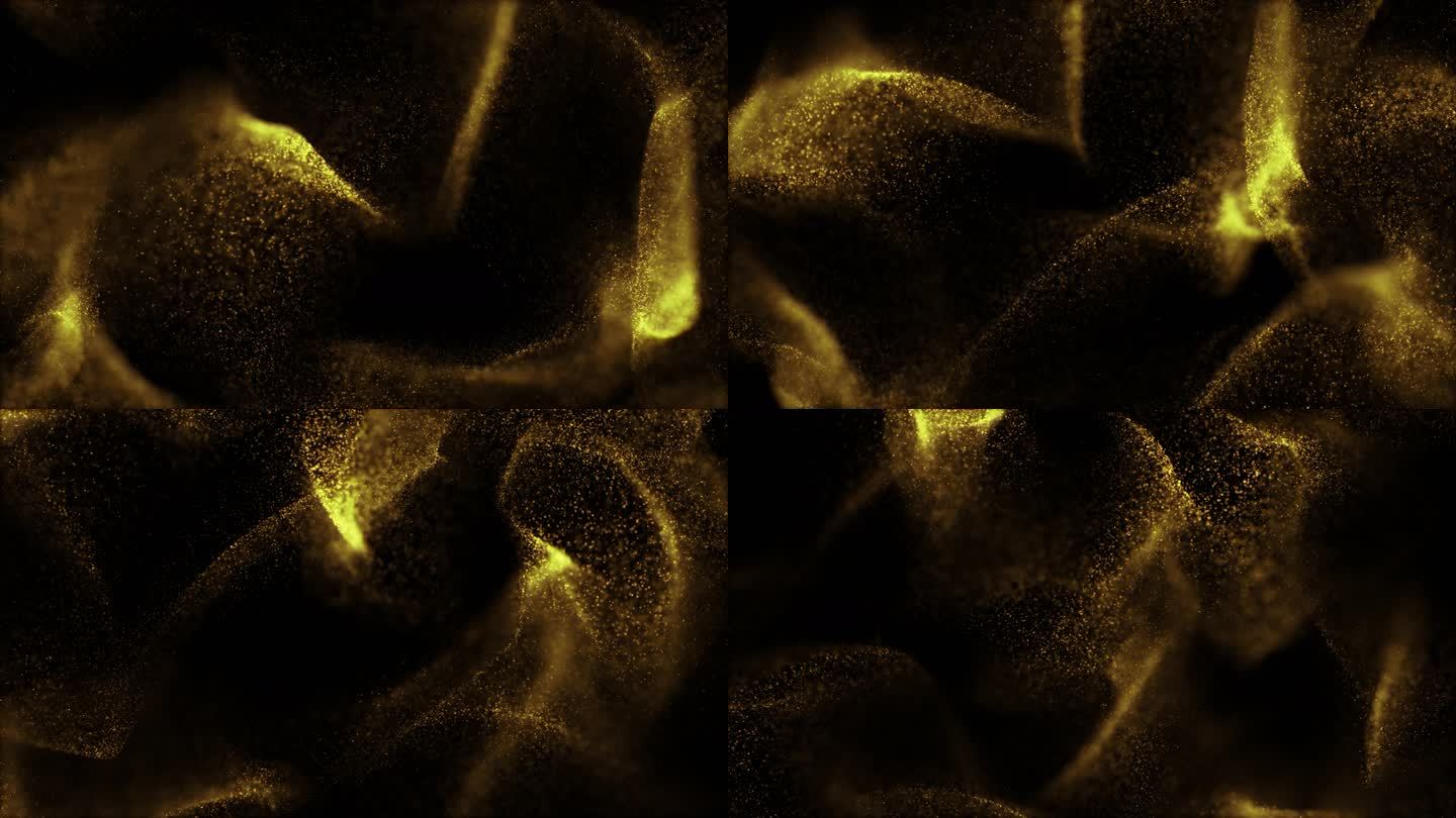 金色粒子细沙飞扬
