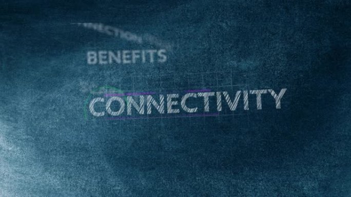 蓝色背景下的计算机网络概念文本