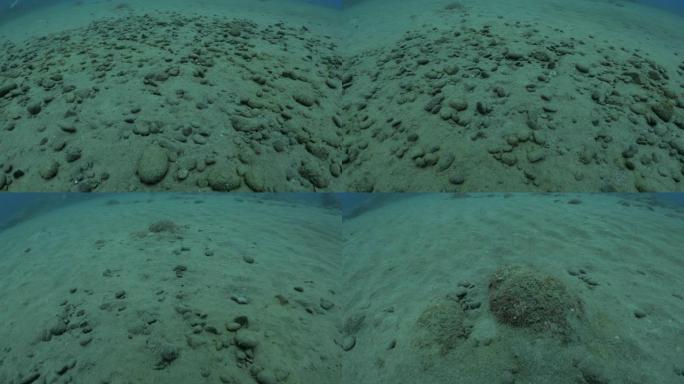 台湾深海沙底的鸟瞰图