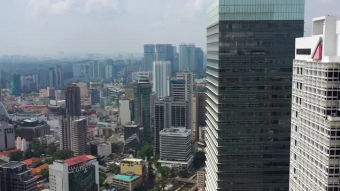 吉隆坡市中心阳光天航空全景4k马来西亚