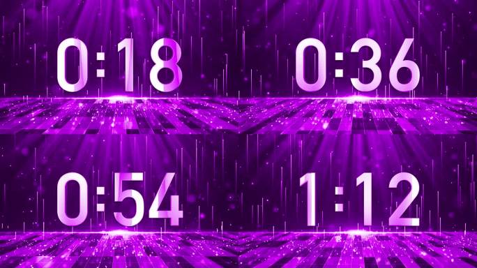 高端粉紫色90秒钟液晶正数顺数计时