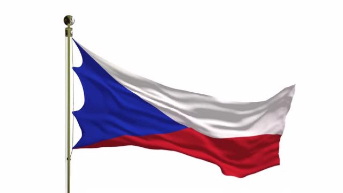 捷克国旗的特写，4K格式