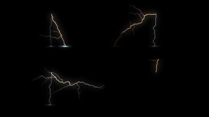 数字渲染雷击电荷视频